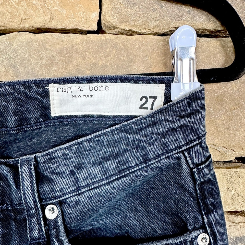 Rag & Bone Alex High Rise Straight Women's Black Jeans